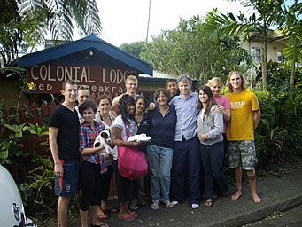 Guests at the Colonial Lodge