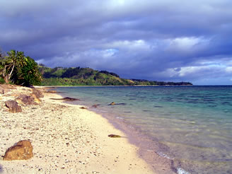 A Coral Coast beach