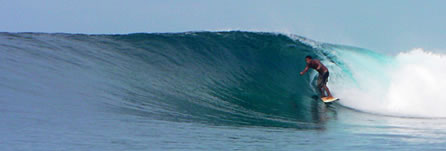 Surfing at Qamea